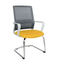 Silla de visita Salato gris - amarillo