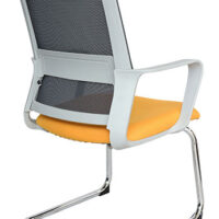 Silla de visita Salato gris - amarillo - Imagen 3