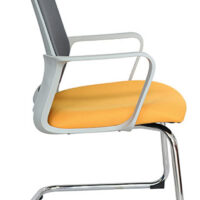Silla de visita Salato gris - amarillo - Imagen 4