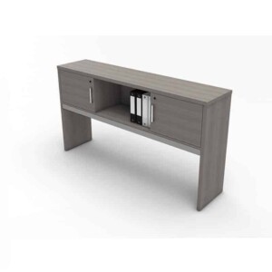 Librero sobre credenza 01 Ceniza