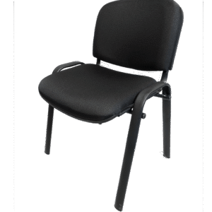 Silla de visita Mancia sin brazos en tela color negro