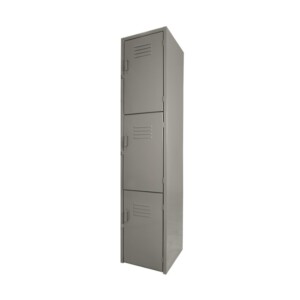 Locker metálico de 3 puertas de 1.80 x 38 x 45 color gris