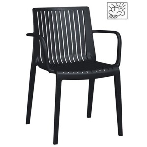 Silla multiusos Angie con brazos color negro