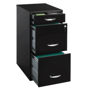 Archivero metálico vertical de 3 cajones