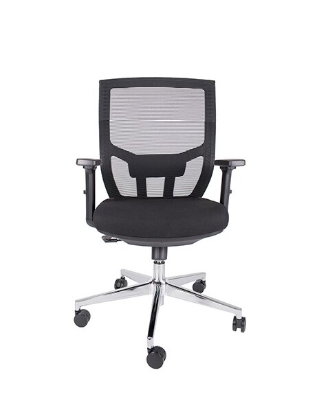Silla ejecutiva Atkin nsc, está viendo enfrente en su totalidad, esta acolchonada del asiento