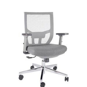 Silla ejecutiva Atkin sc, está viendo para la izquierda, se ve acolchonada del asiento y es de color gris