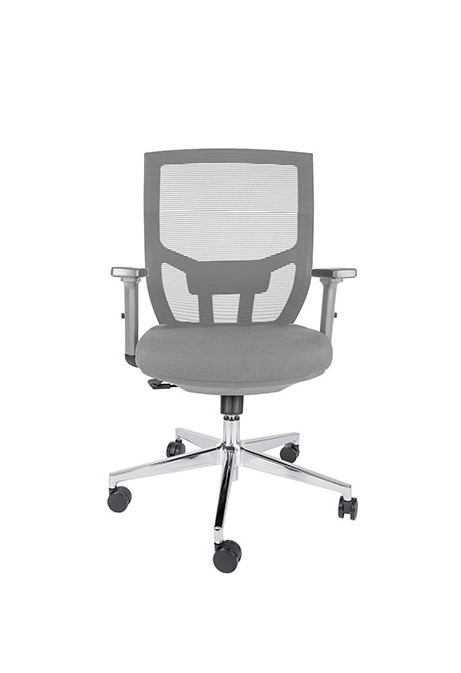 Silla ejecutiva Atkin sc, está viendo para enfrente, acolchonada del asiento y es color gris