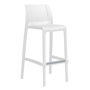 Banco alto Angie color blanco