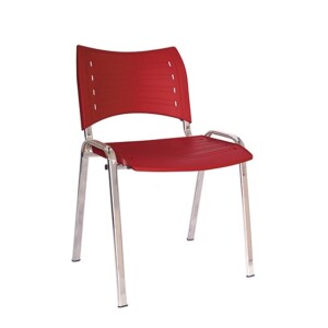 Silla de visita Diluito cr rojo tinto