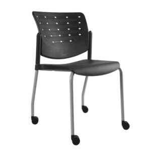 Silla multiusos Contorno negro con rodajas