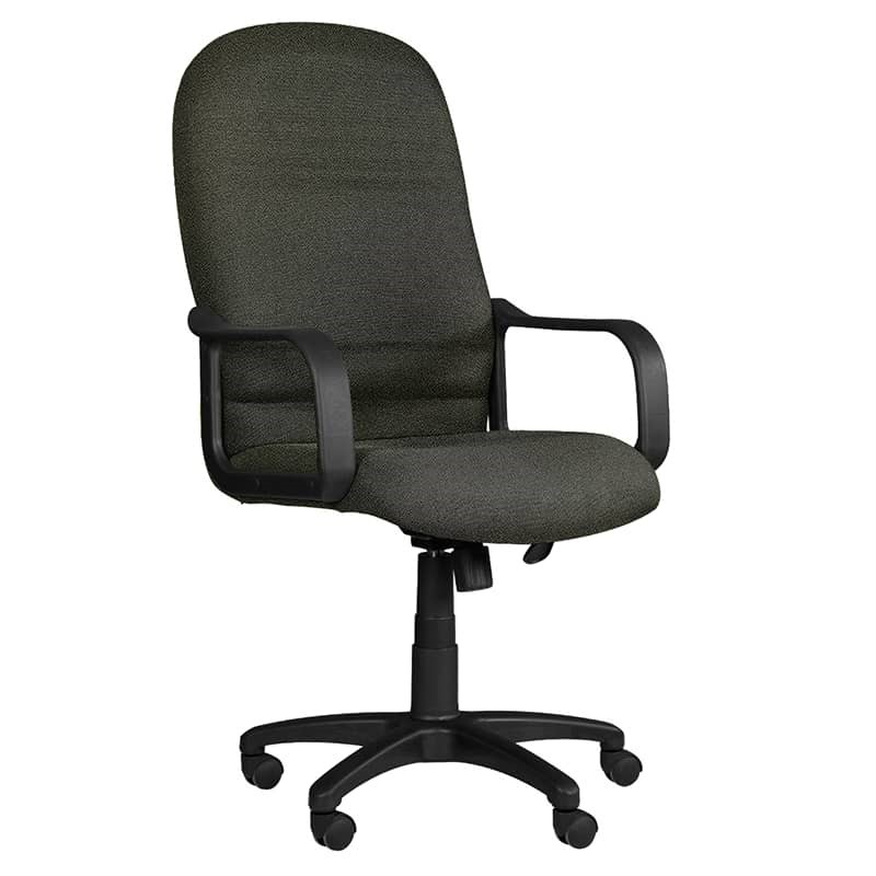 Ejecutiva-negro-2.jpg Silla ejecutiva Spazio Negro, está de lado volteando a la derecha, con asiento acolchonado