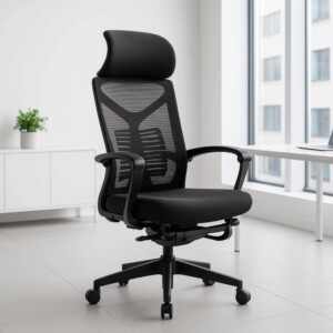 Sillón ejecutivo Emerson con descansapies
