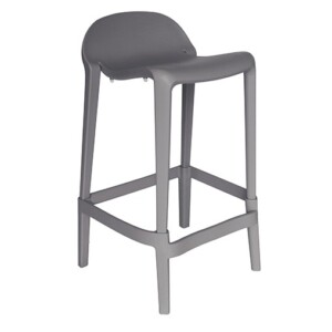 Banco bajo Luigi color gris oscuro