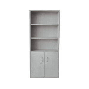 Librero mixto Ranieri color ceniza