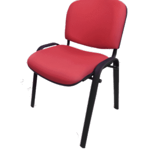 Silla de visita Mancia sin brazos en tela color rojo