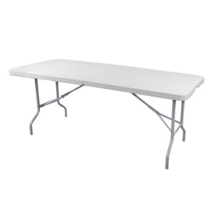Mesa plegable Eos blanca 183x76