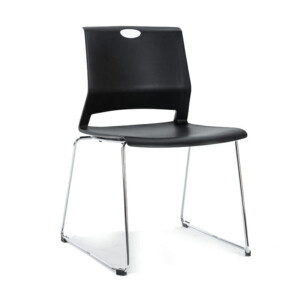 Silla de visita Evher color negro