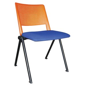 Silla de visita Sabbia 187 naranja - cobalto