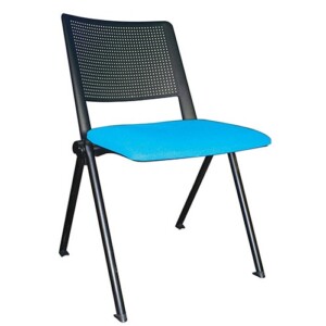 Silla de visita Sabbia 187 negro - turquesa