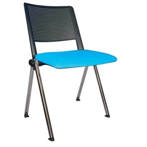 Silla de visita Sabbia 187 cr negro-turquesa