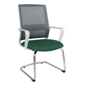 Silla de visita Salato gris - verde