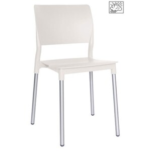 Silla de visita Strol color blanco