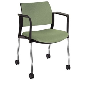 Silla de visita Cëzi tapizada crb verde aceituna