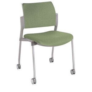 Silla de visita Cëzi cr tapizada verde aceituna