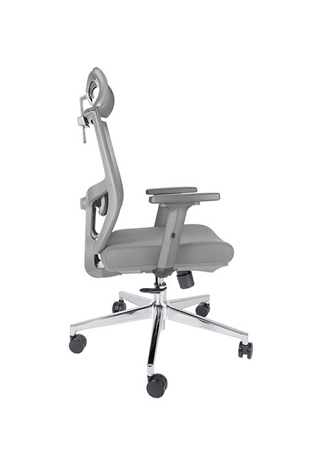 Silla ejecutiva Atkin, está viendo para la izquierda, es de color gris claro y reforzado de la cabecera