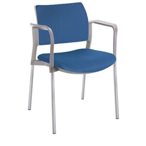 Silla de visita Cëzi cb tapizada azul