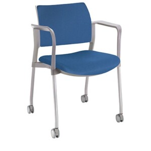 Silla de visita Cëzi crb tapizada azul