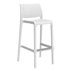 Banco alto Miley color blanco