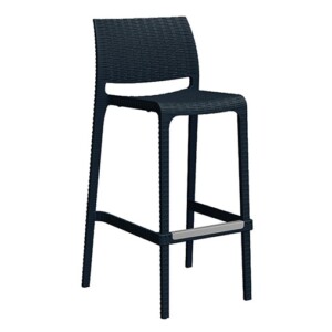 Banco alto Miley color negro