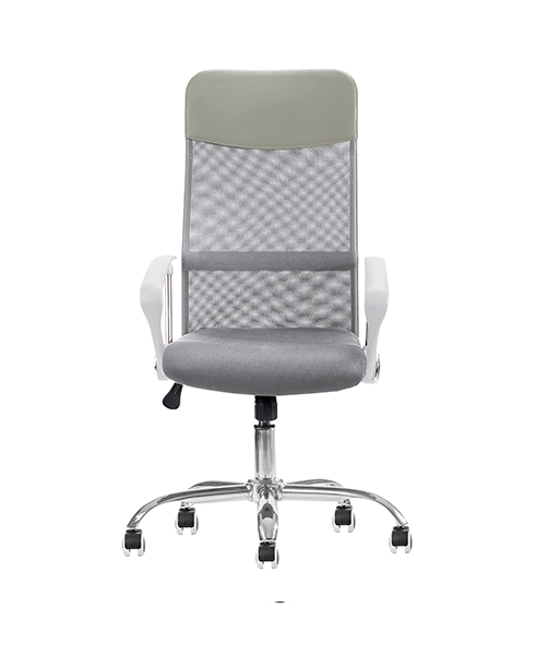 Silla ejecutiva Valere blanco, está viendo para enfrente, se ve acolchonada de la cabecera
