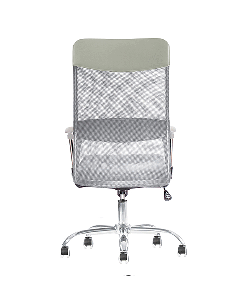 Silla ejecutiva Valere blanco, está volteando en su totalidad para atrás, se ve que esta reforzada de la espalda