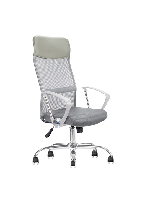 Silla ejecutiva Valere blanco, está viendo para el lado izquierdo, está con acolchonada del asiento y es blanca