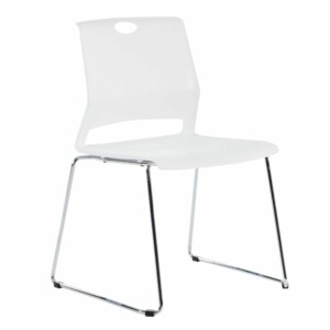 Silla de visita Evher color blanco