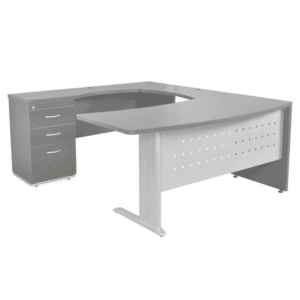 Escritorio ejecutivo Monaco izquierdo color ceniza