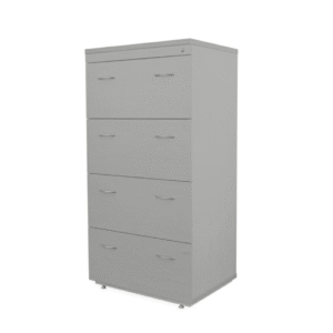 Archivero horizontal Ranieri de 4 gavetas color ceniza