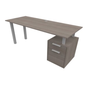 Escritorio Salvato con archivero 134 color ceniza