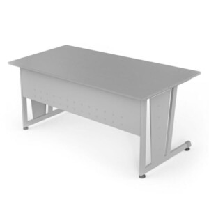 Escritorio 117 color ceniza, está de lado el escritorio, no tiene nada encima