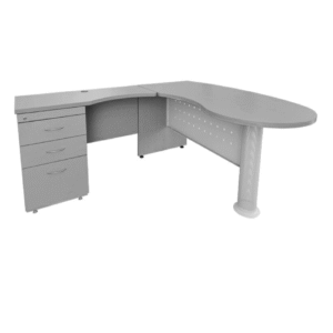 Escritorio operativo Montecarlo izquierdo color ceniza
