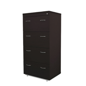 Archivero horizontal Ranieri de 4 gavetas color chocolate