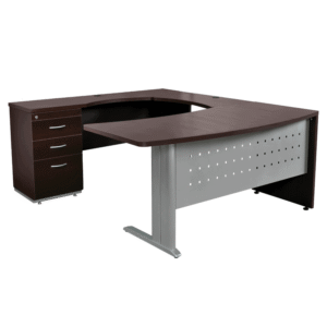Escritorio ejecutivo Mónaco izquierdo color chocolate