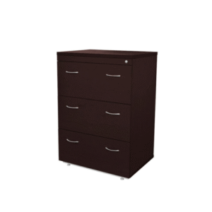 Archivero horizontal Ranieri de 3 gavetas color chocolate