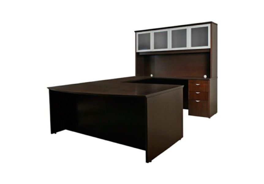 Módulo de dirección Premium chapa walnut, está viendo de lado derecho, sin cosas encima