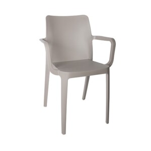 Silla de visita Riviera con brazos capuccino