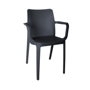 Silla de visita Riviera con brazos gris antracita