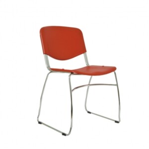 Silla de visita Ditta trineo color rojo