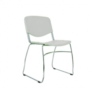 Silla de visita Ditta trineo color gris